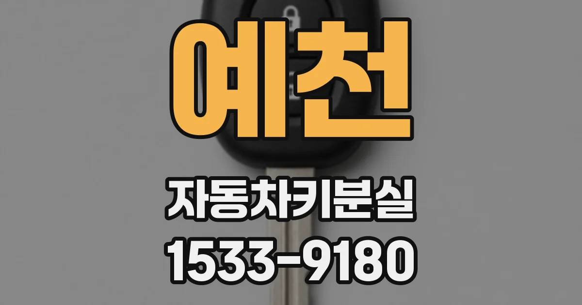 예천 자동차키분실