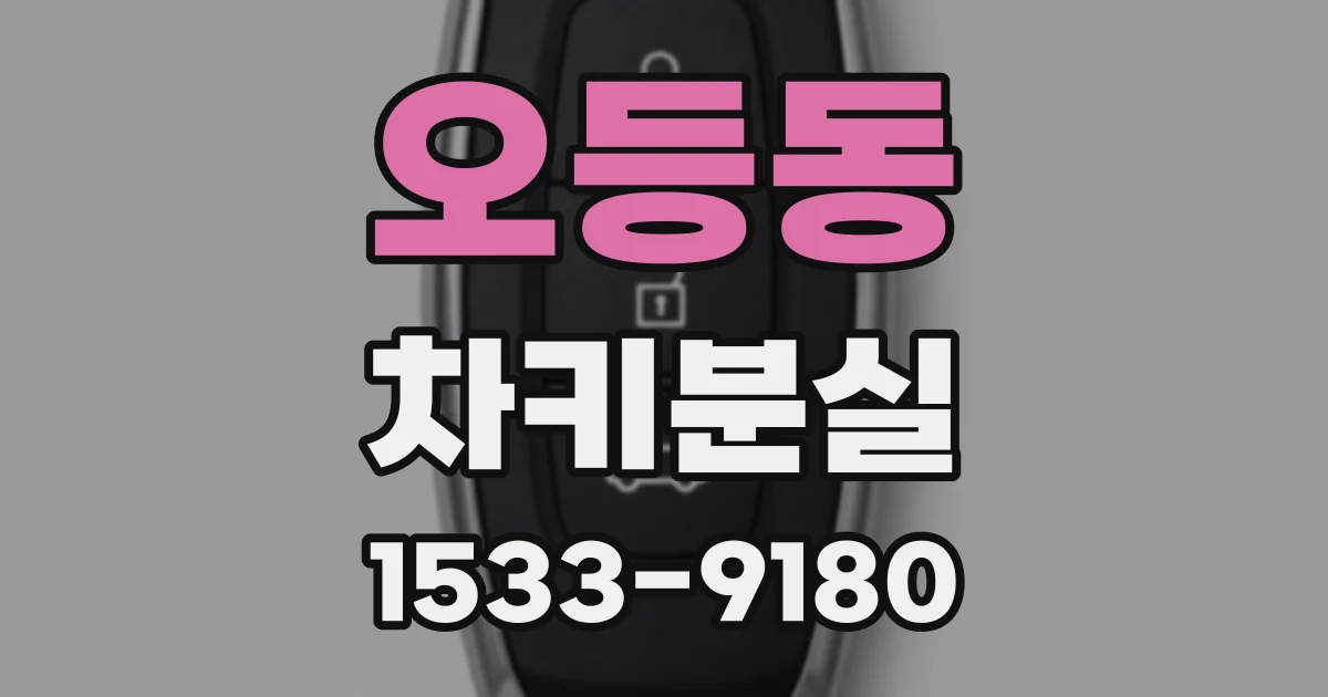 오등동 차키분실