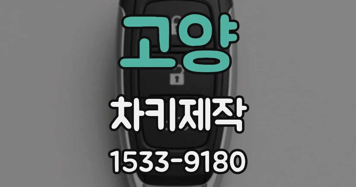 고양 차키제작