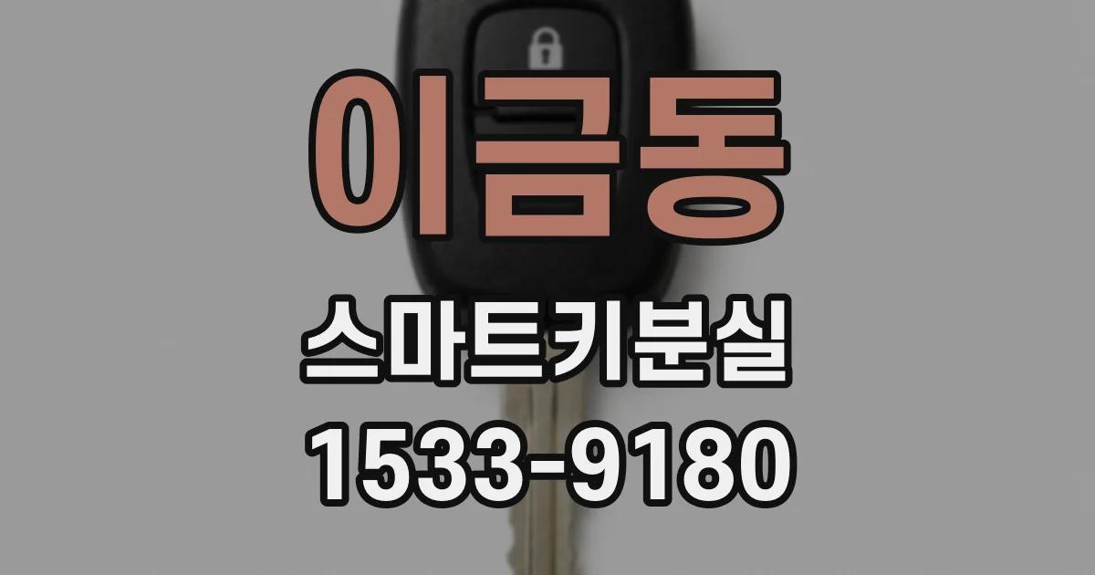 이금동 스마트키분실