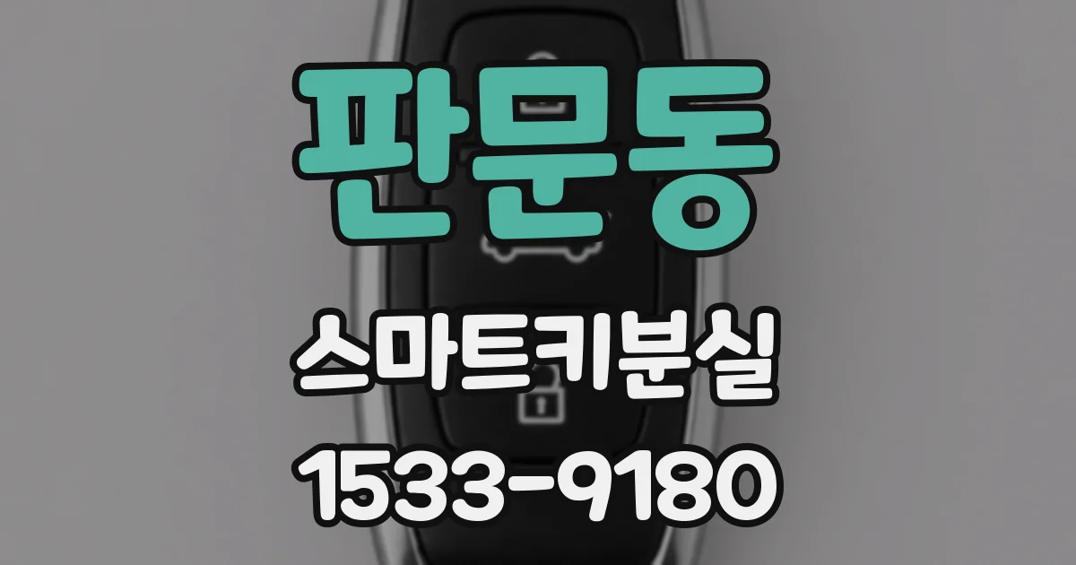 판문동 스마트키분실