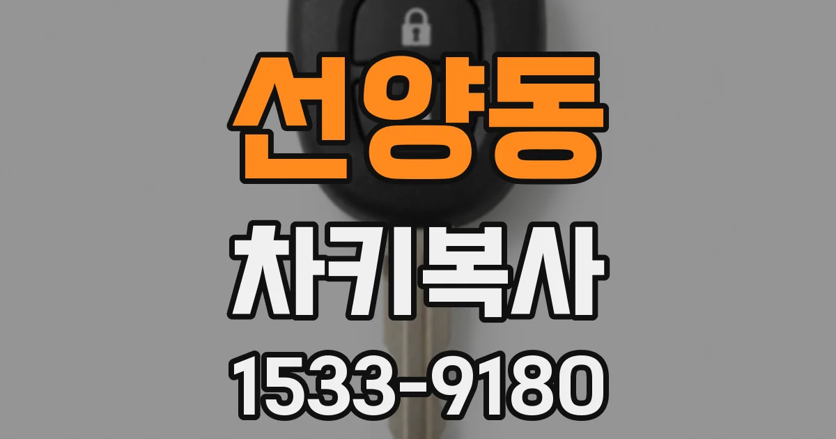 선양동 차키복사