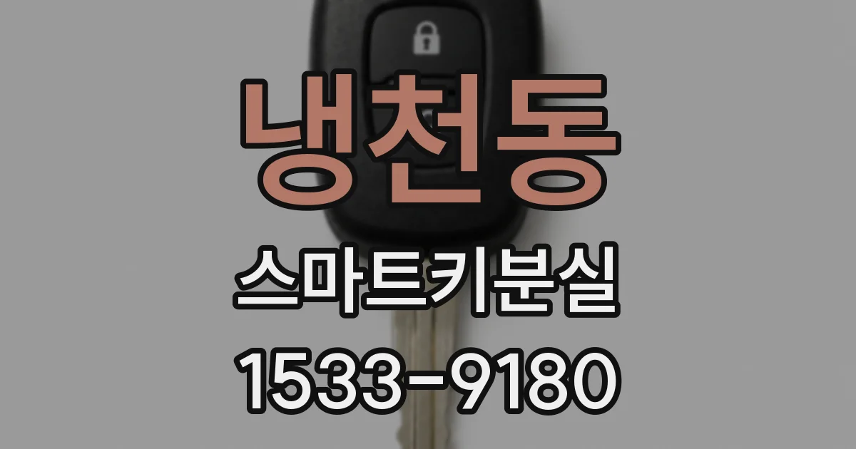 냉천동 스마트키분실
