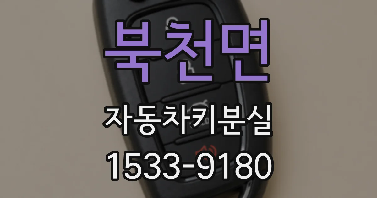 북천면 자동차키분실