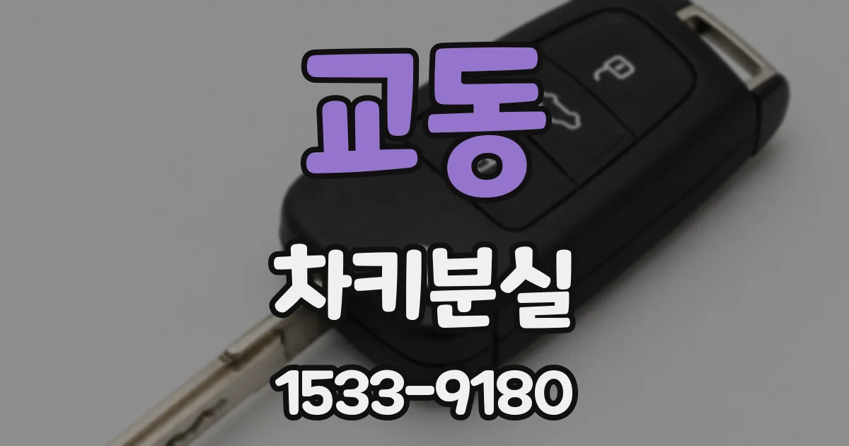 교동 차키분실