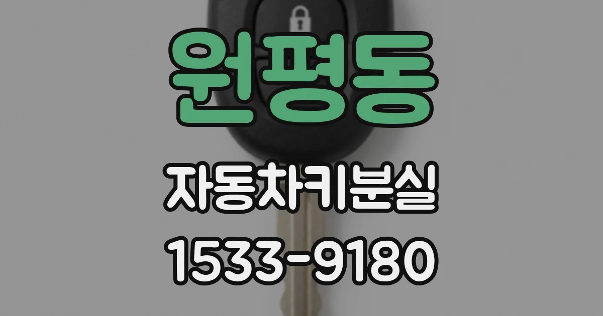 원평동 자동차키분실