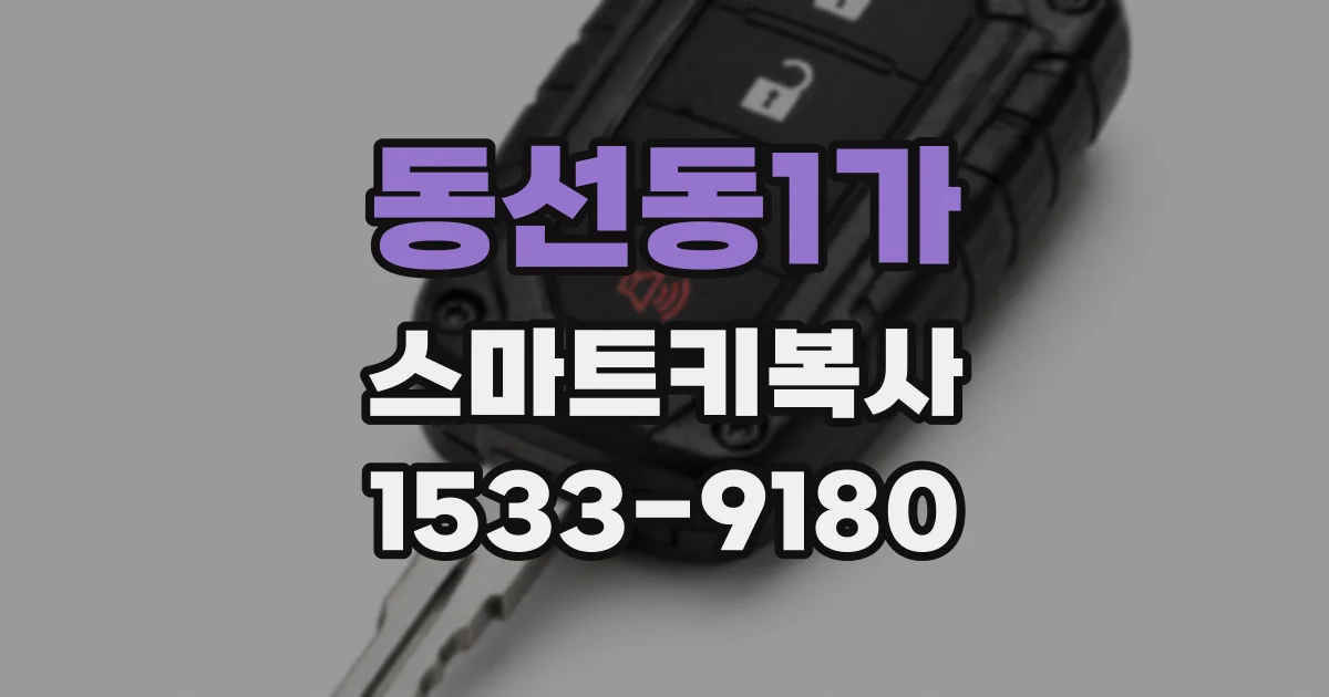 동선동1가 스마트키복사