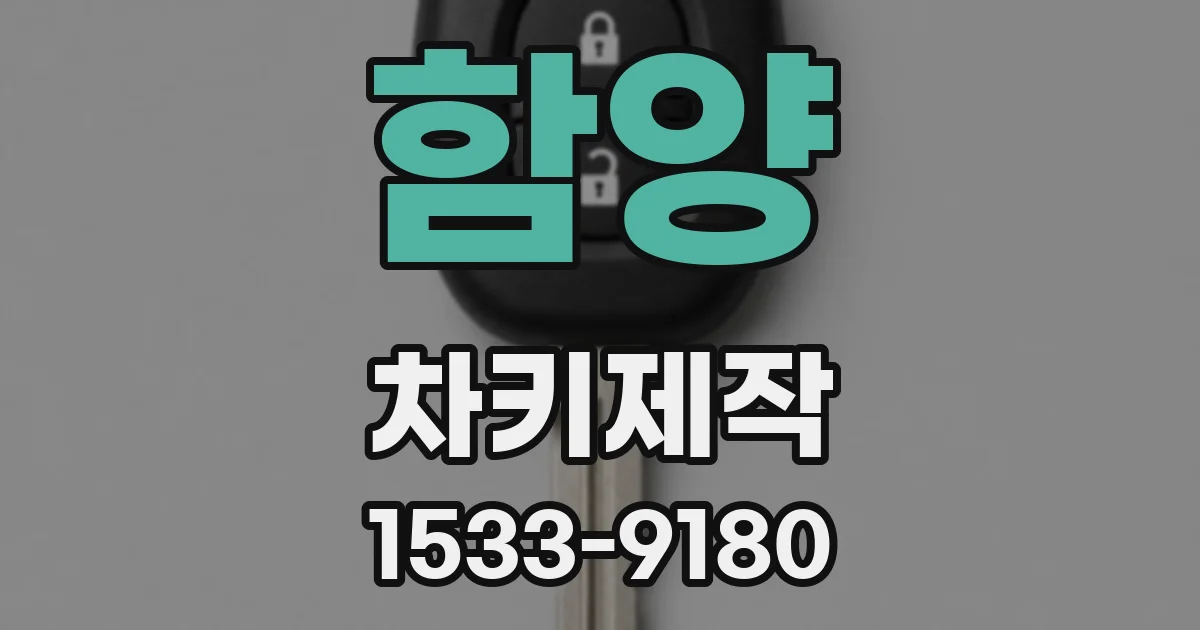 함양 차키제작