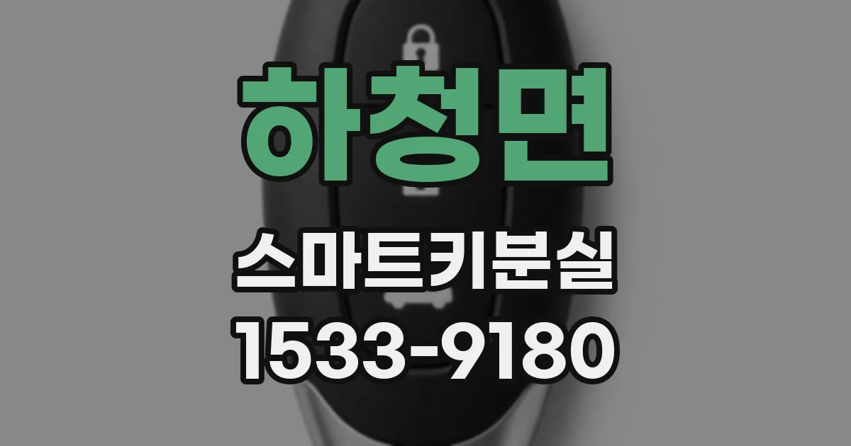 하청면 스마트키분실
