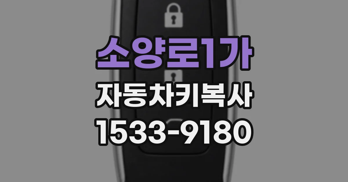 소양로1가 자동차키복사