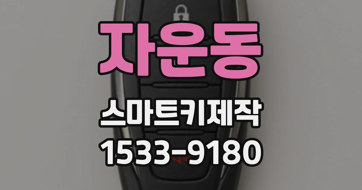 자운동 스마트키제작