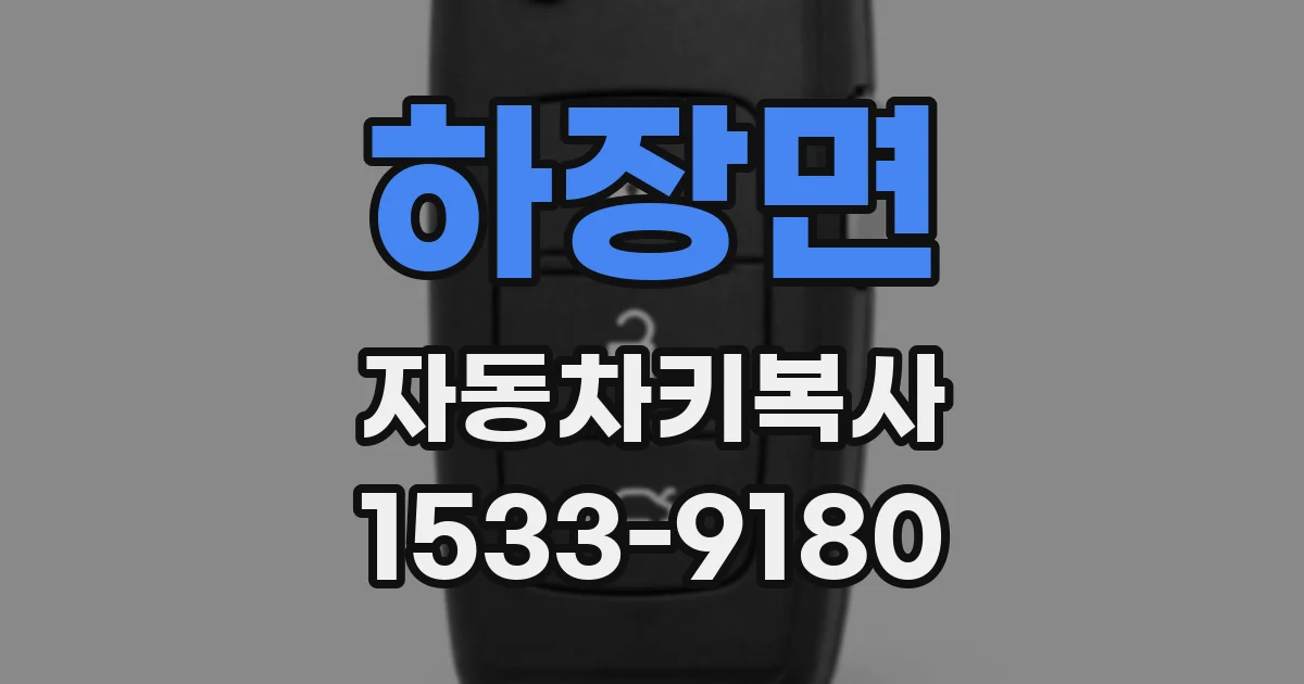 하장면 자동차키복사