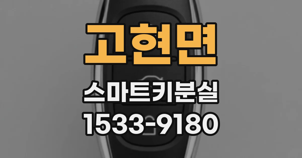 고현면 스마트키분실