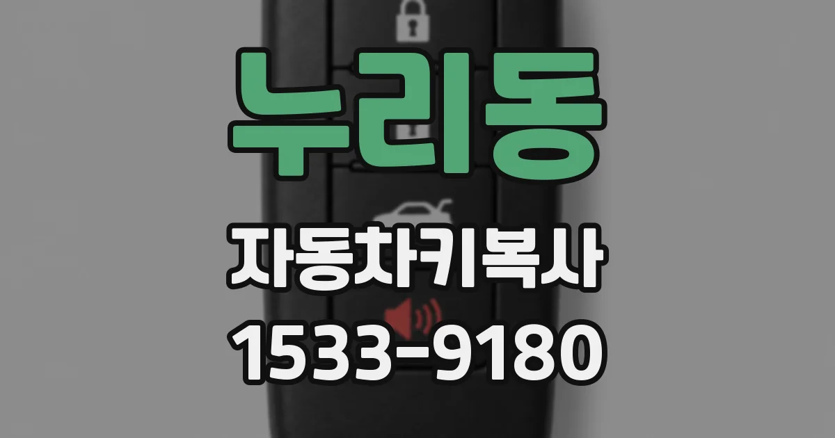 누리동 자동차키복사