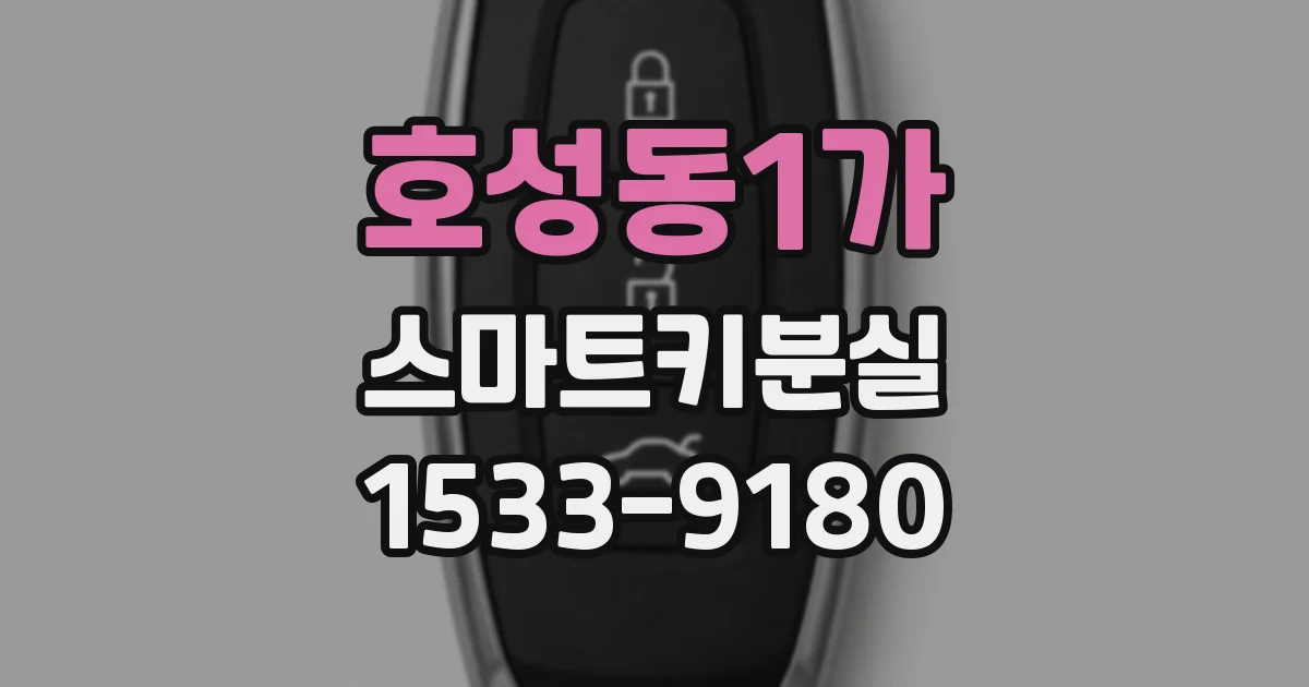 호성동1가 스마트키분실