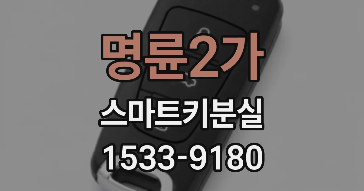 명륜2가 스마트키분실