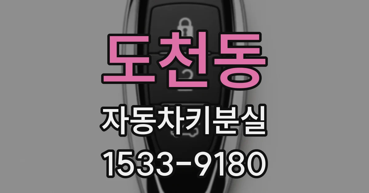 도천동 자동차키분실