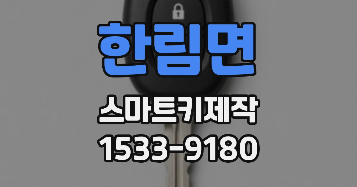 한림면 스마트키제작