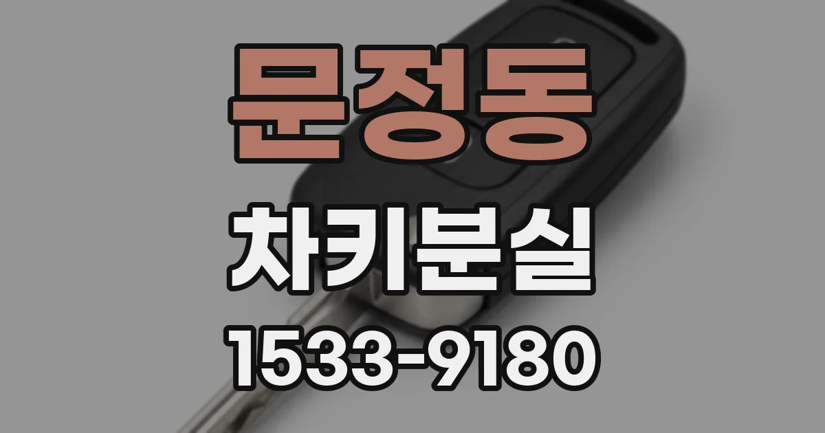 문정동 차키분실