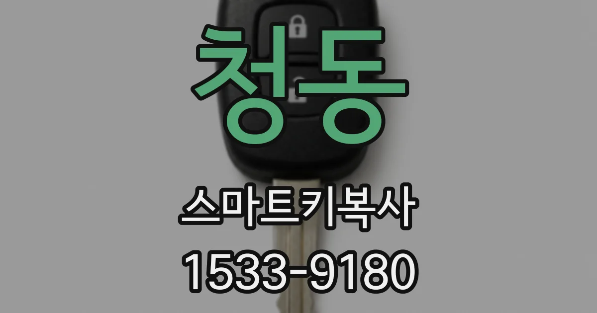 청동 스마트키복사