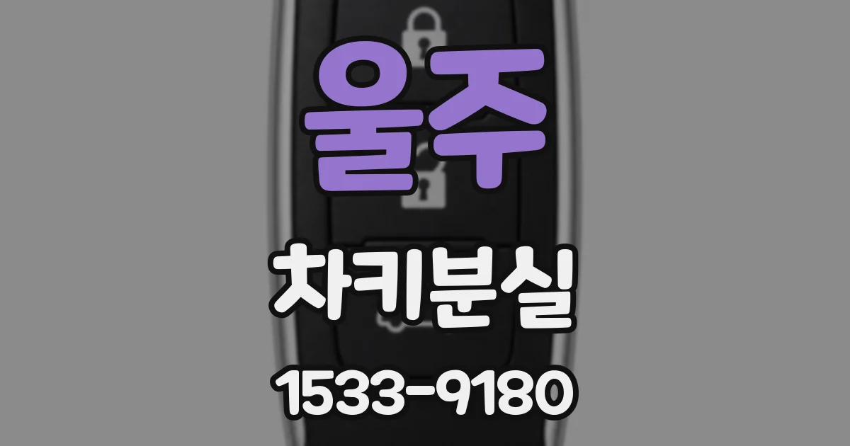 울주 차키분실