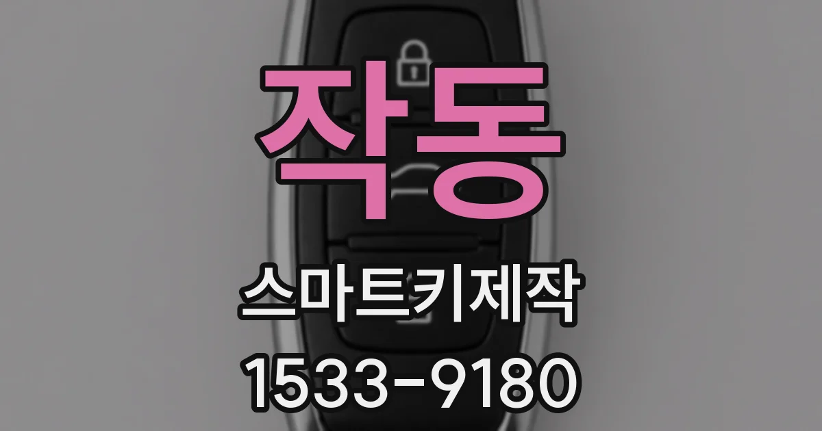 작동 스마트키제작