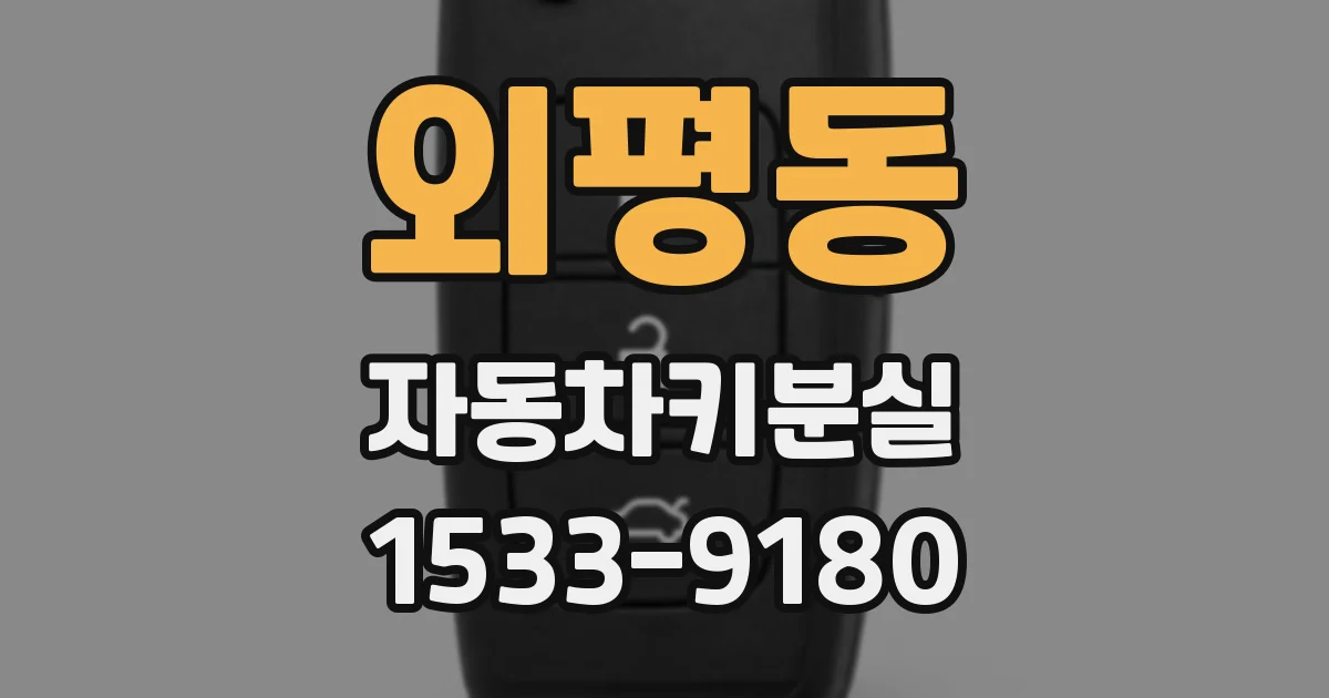 외평동 자동차키분실