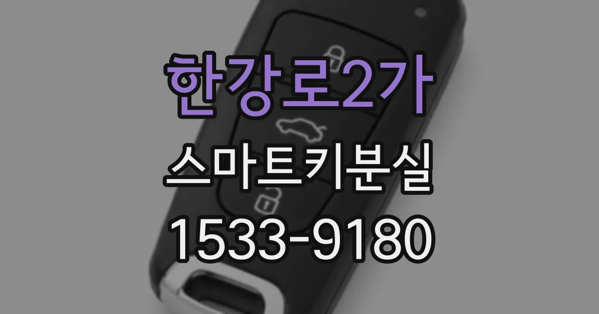한강로2가 스마트키분실