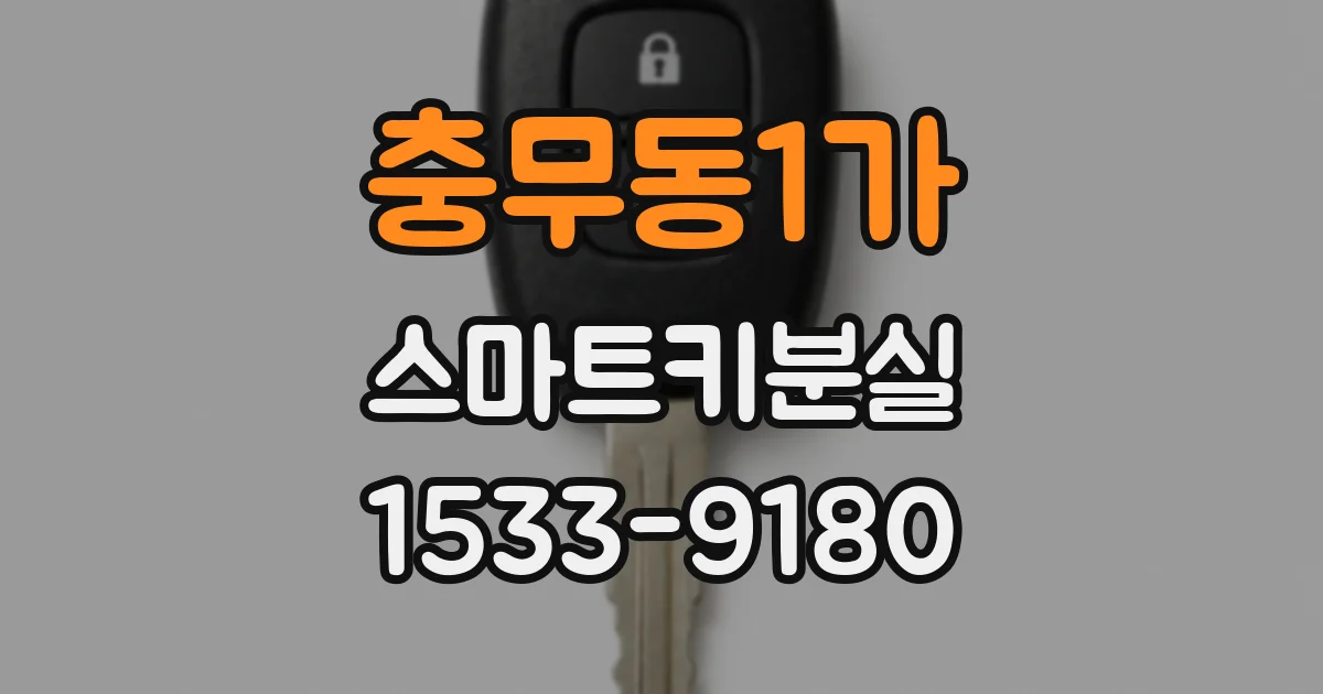 충무동1가 스마트키분실