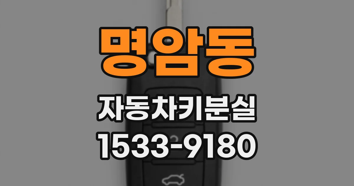 명암동 자동차키분실