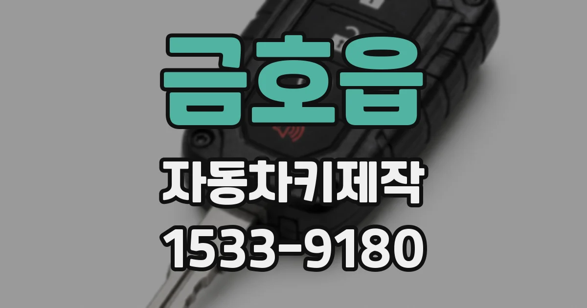 금호읍 자동차키제작