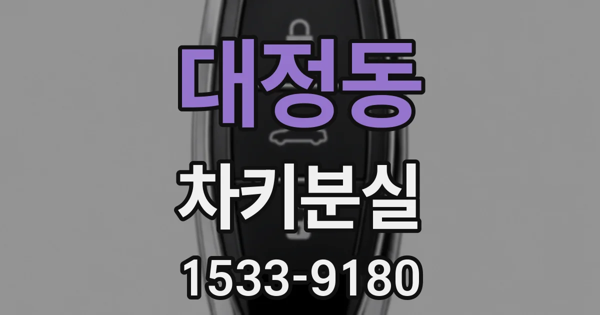 대정동 차키분실