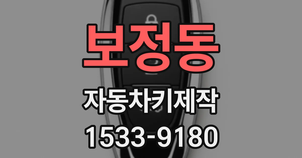 보정동 자동차키제작
