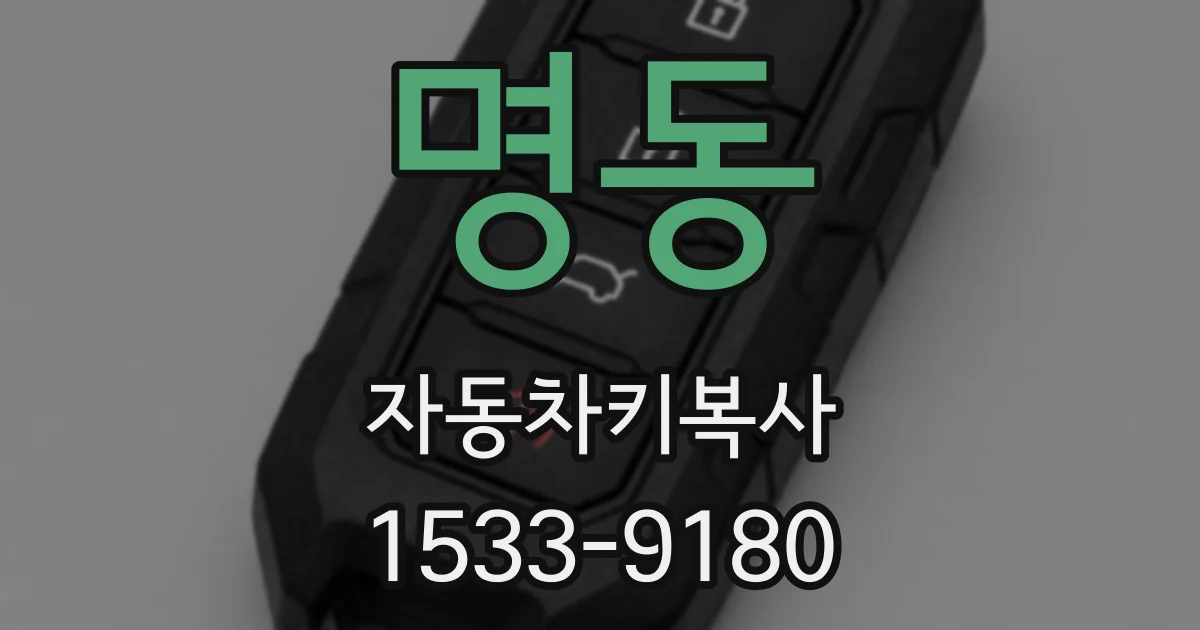 명동 자동차키복사