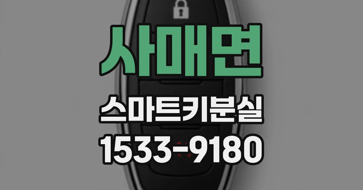 사매면 스마트키분실