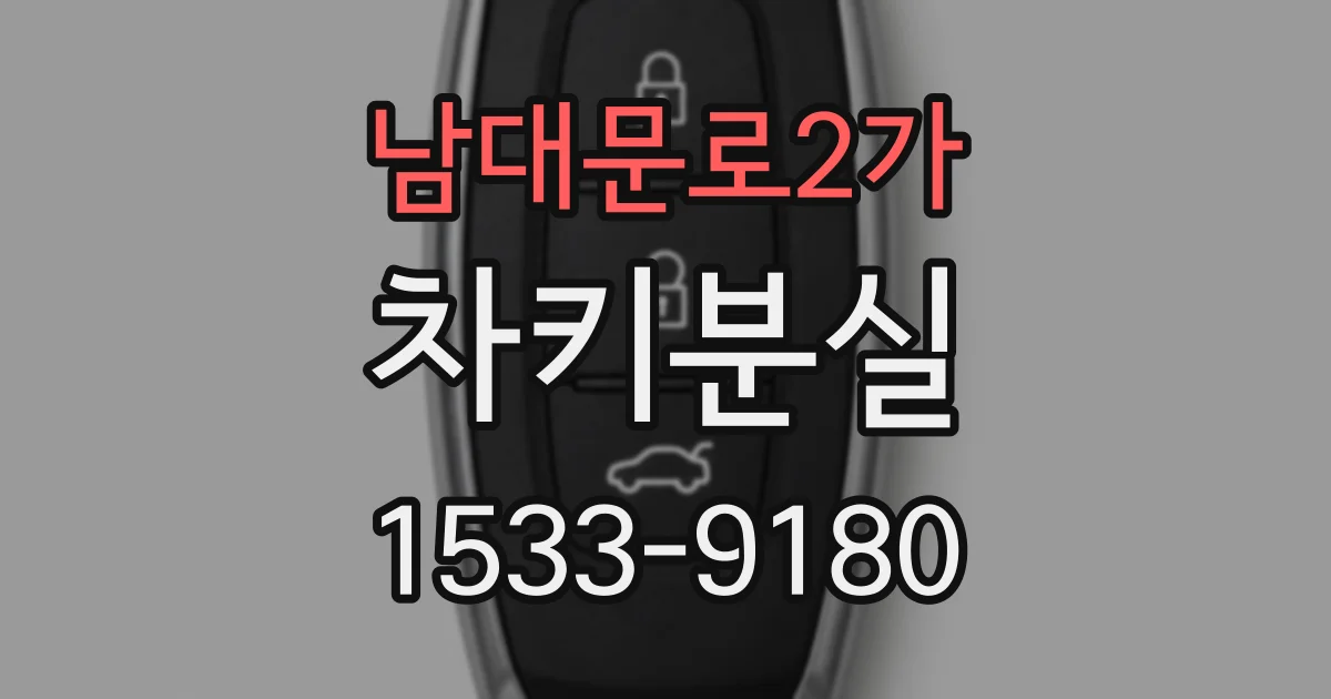 남대문로2가 차키분실
