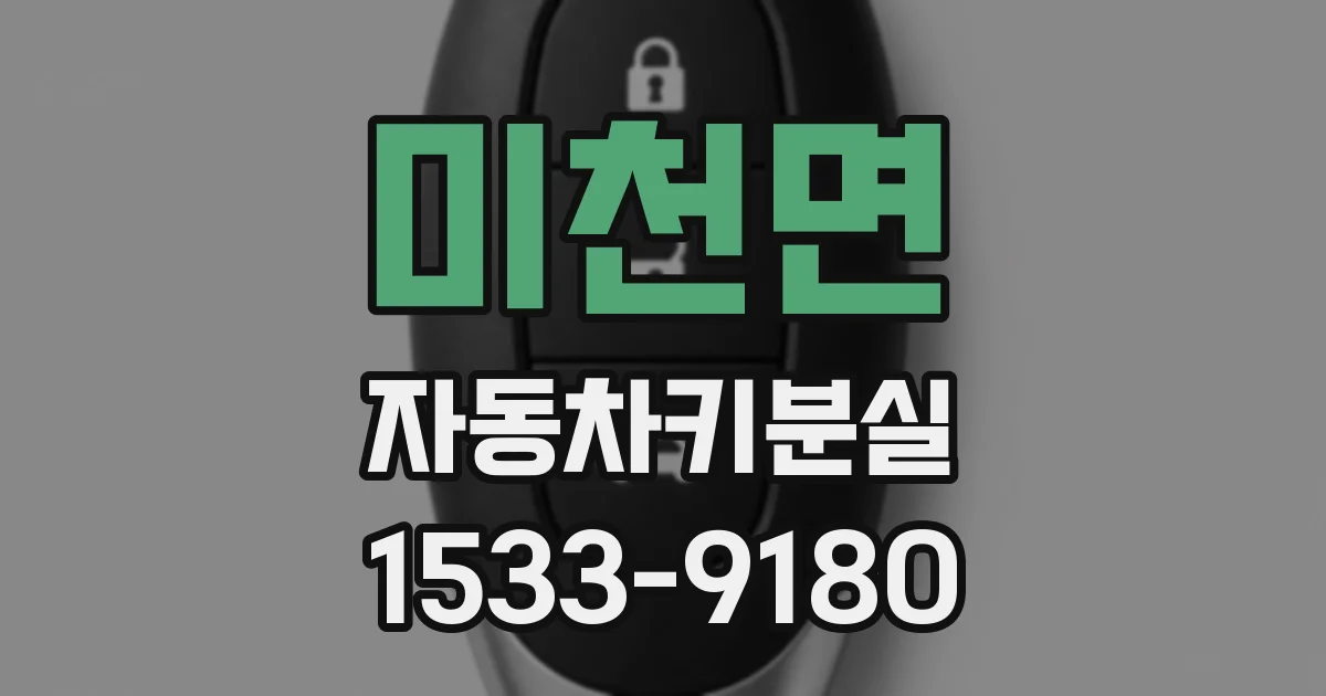 미천면 자동차키분실