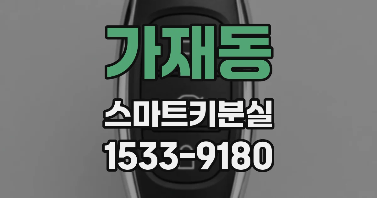가재동 스마트키분실