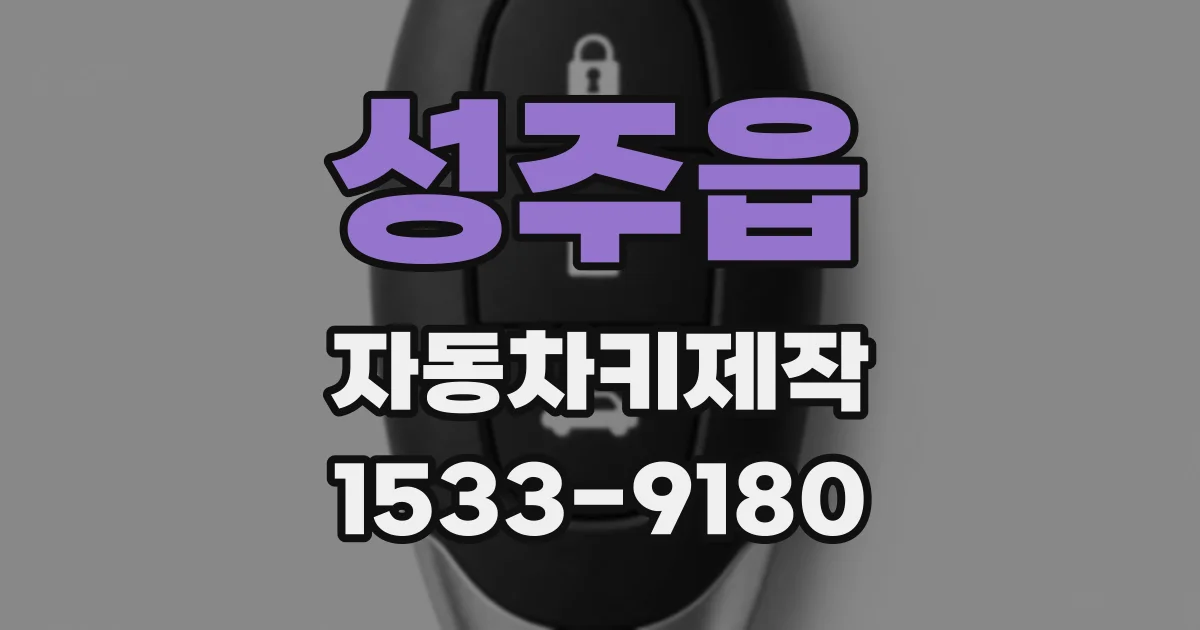 성주읍 자동차키제작