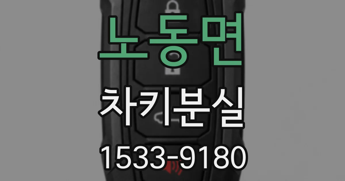 노동면 차키분실