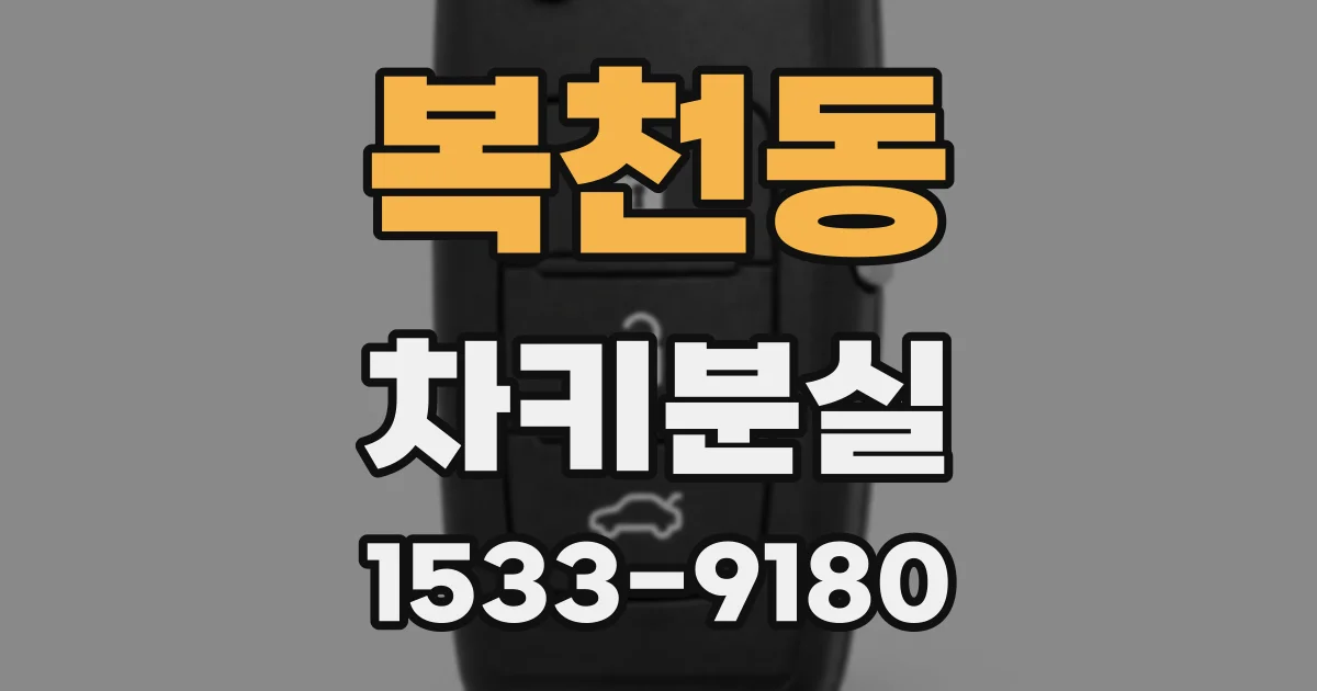 복천동 차키분실