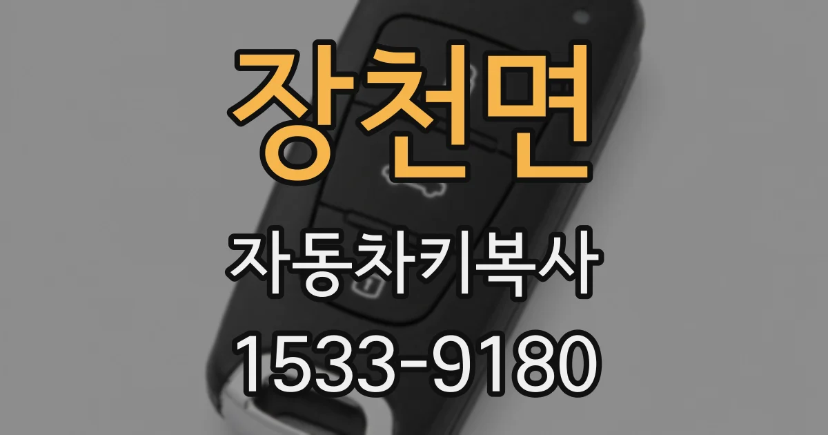 장천면 자동차키복사