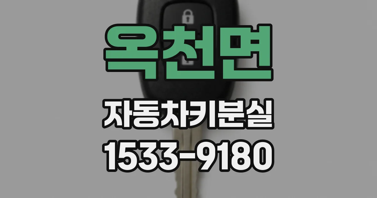 옥천면 자동차키분실