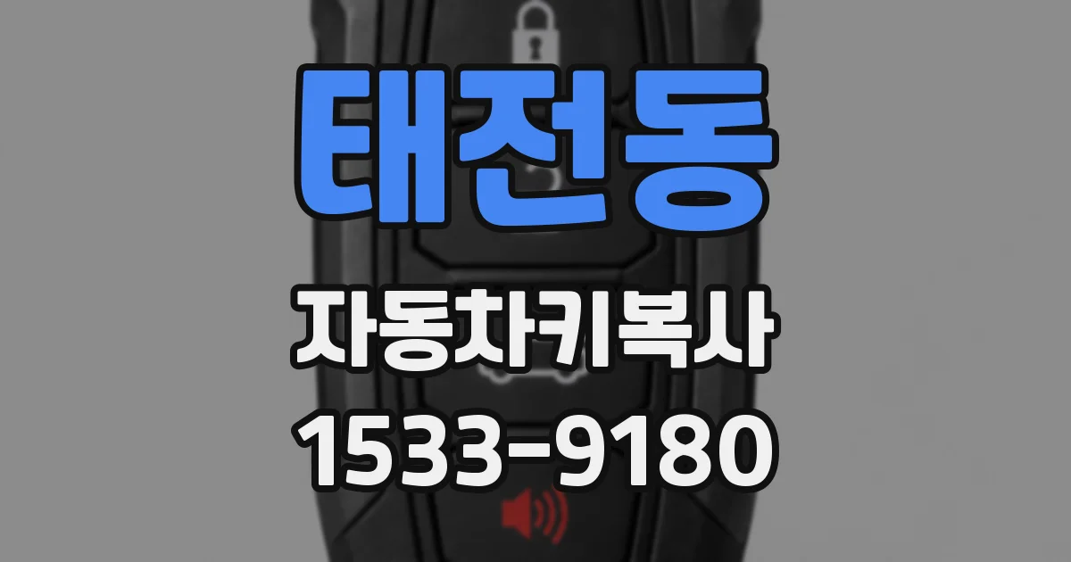 태전동 자동차키복사