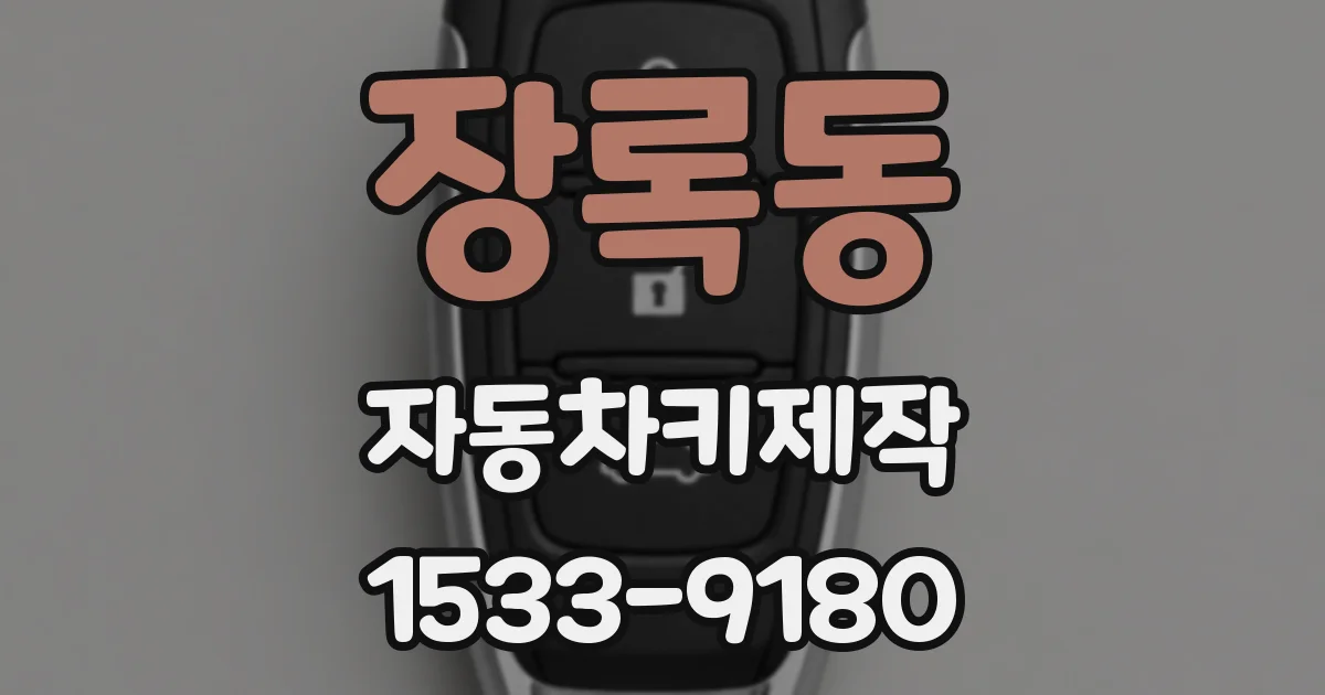 장록동 자동차키제작