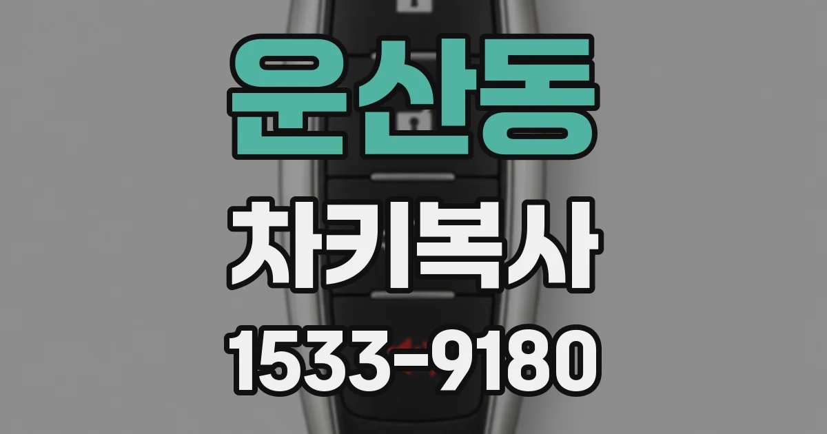 운산동 차키복사