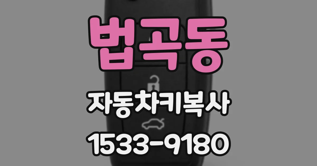 법곡동 자동차키복사