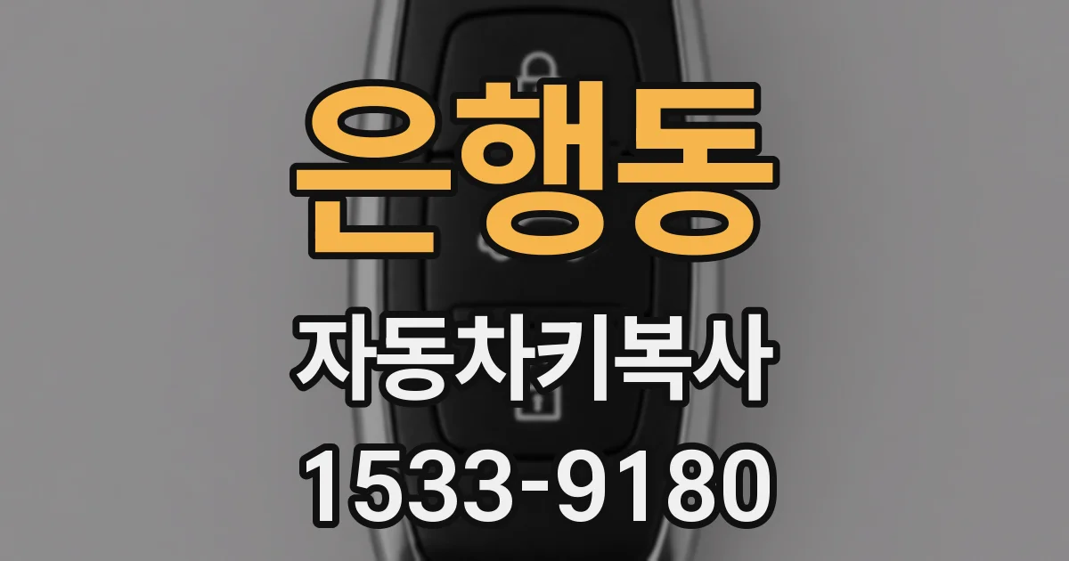 은행동 자동차키복사
