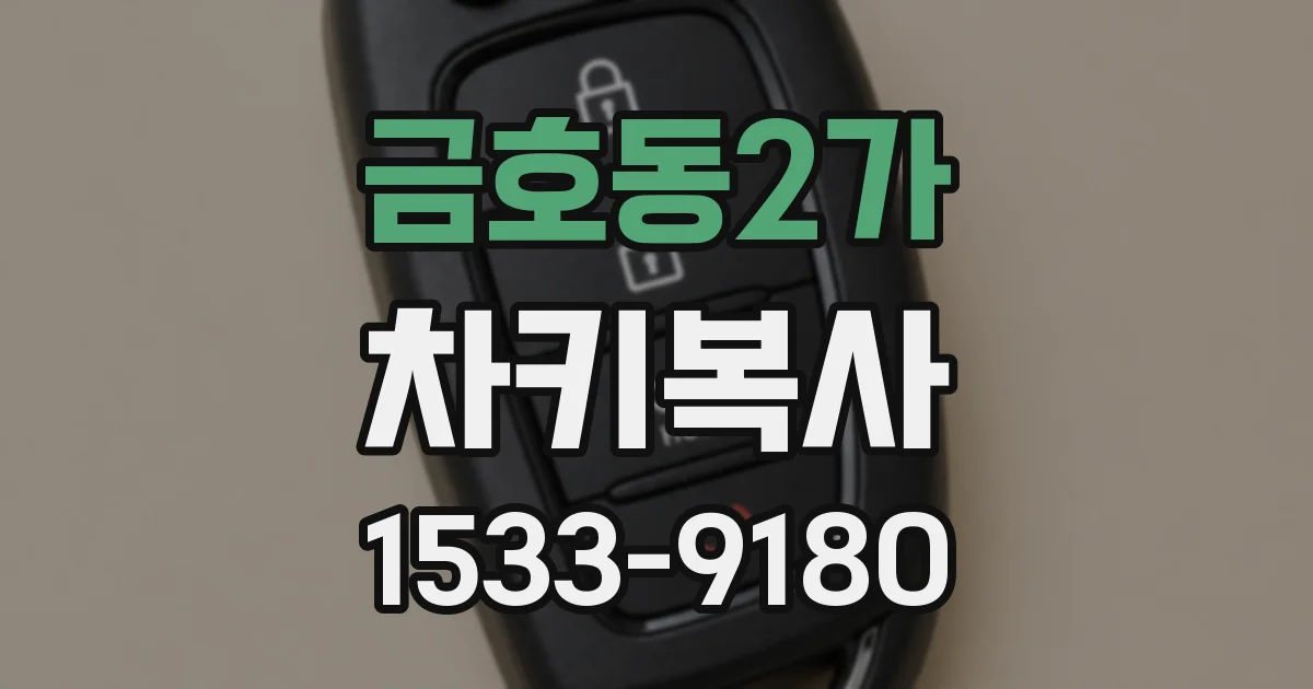 금호동2가 차키복사