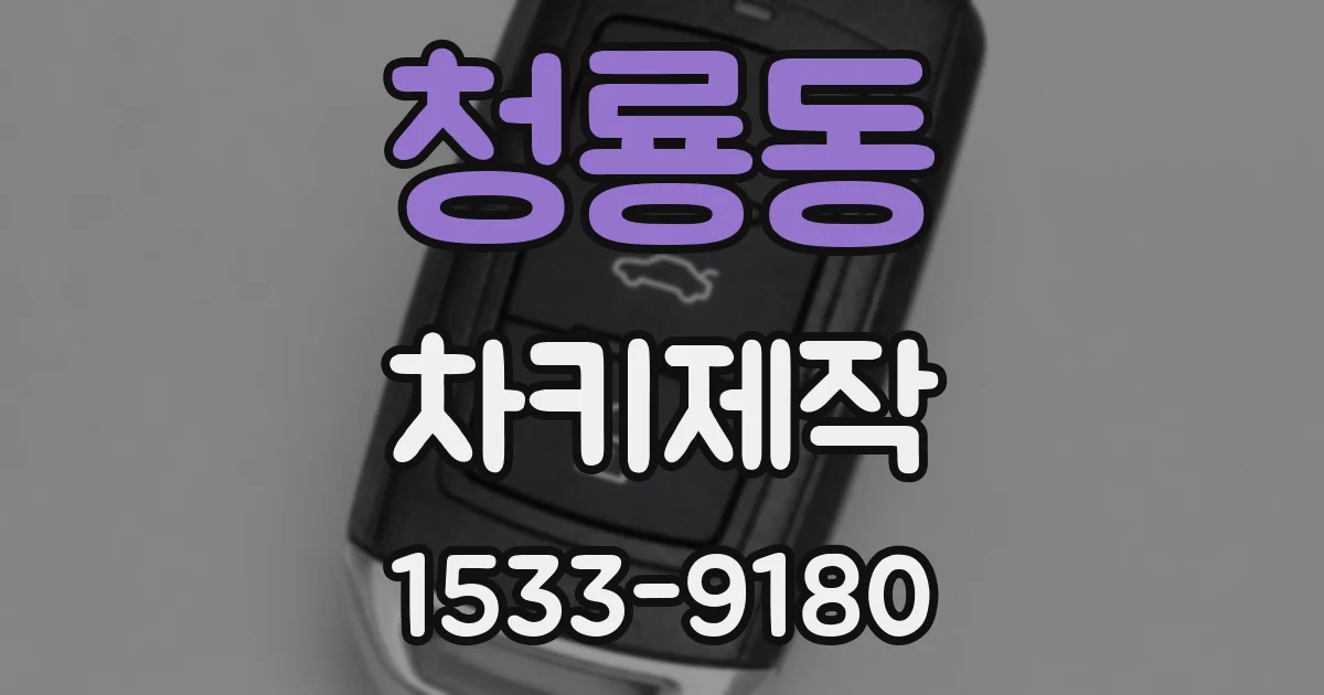 청룡동 차키제작